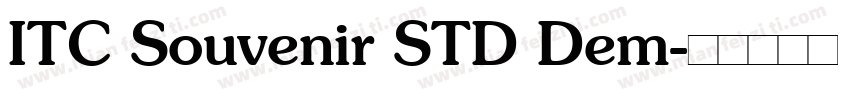 ITC Souvenir STD Dem字体转换